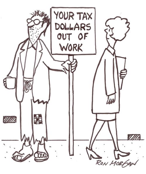 Unemployment affects tax revenues.
