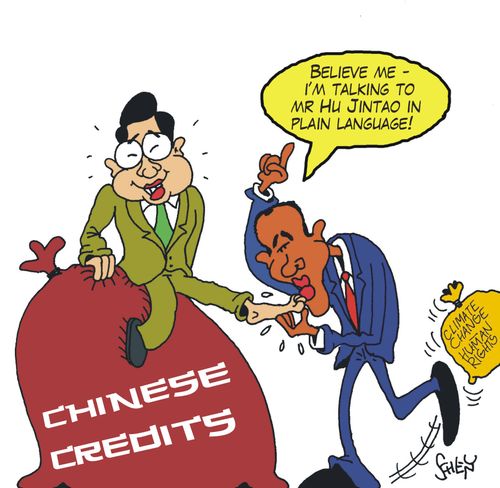 'Believe me - I'm talking to Mr Hu Jintao in plain language!'