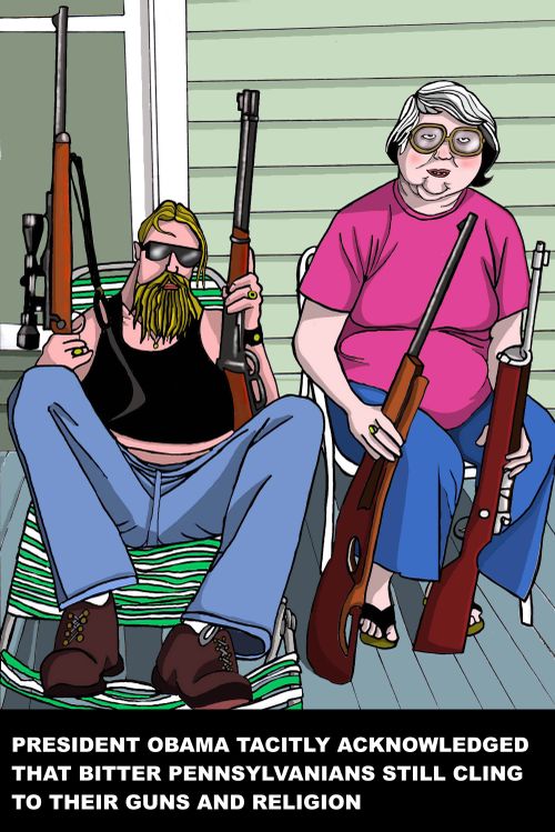 Bitter Pennsylvanians cling to their Guns and Religion.