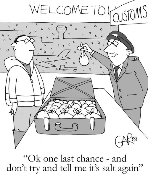 "Ok one last chance - and don't try and tell me it's salt again."