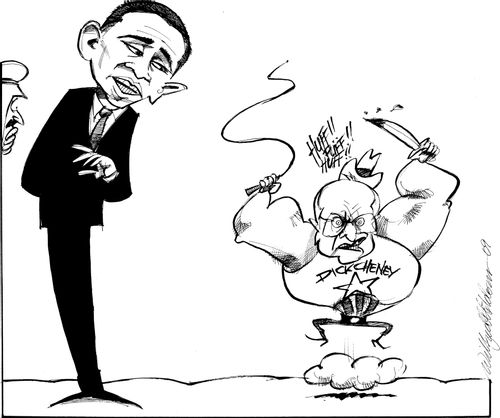 Little Dick Cheney is getting mad at Obama.