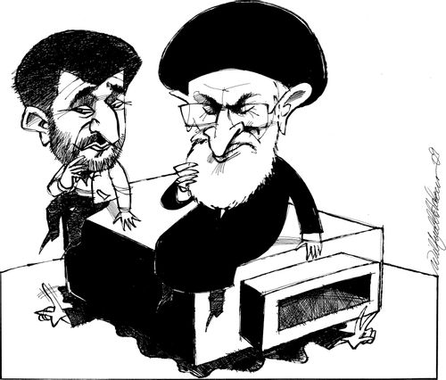 Ahmadinejad, Khamenei and democracy.