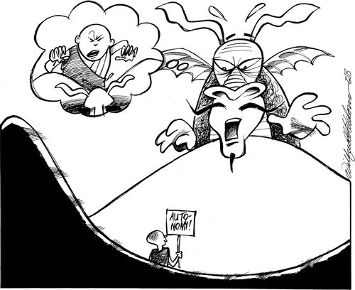 Little Tibet scares the Chinese Dragon.