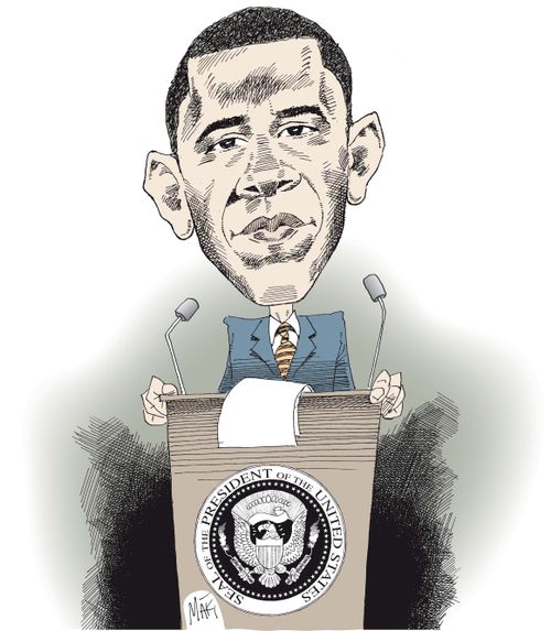 Obama giving his State of the Union.