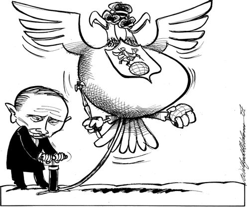 Putin makes the Russian Eagle fly...