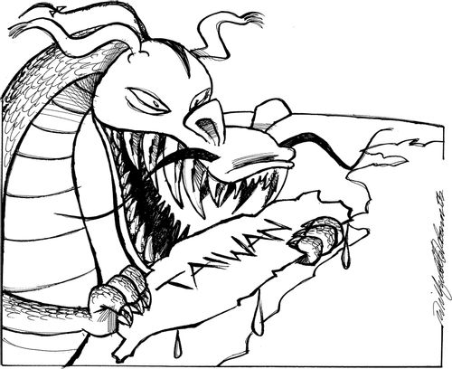 The hungry Chinese dragon.