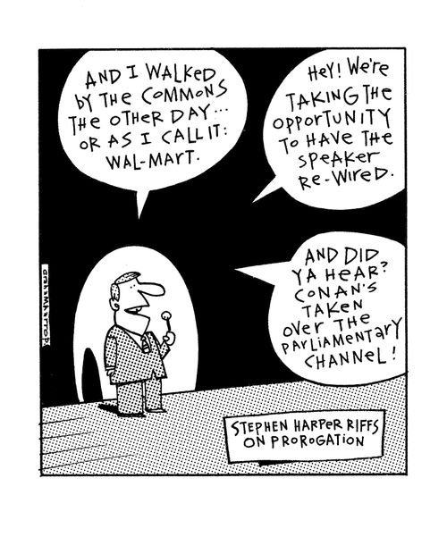 Stephen Harper riffs on prorogation.