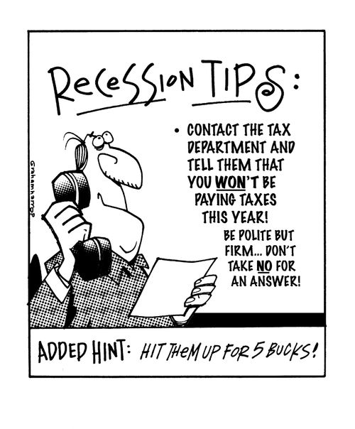 Recession tips & taxes