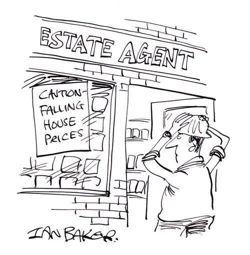 Caution - falling house prices.