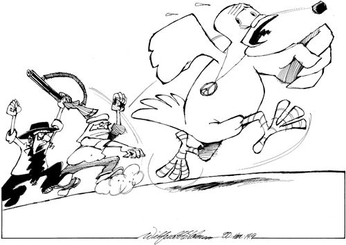 It's not easy being a peace dove in the Middle East!