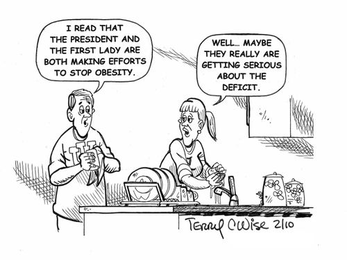 "I read that the president and the first lady are both making efforts to stop obesity."