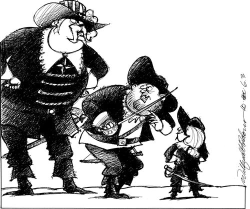Paragraph 5 in the NATO-treaty is often called the Musketeer Paragraph.