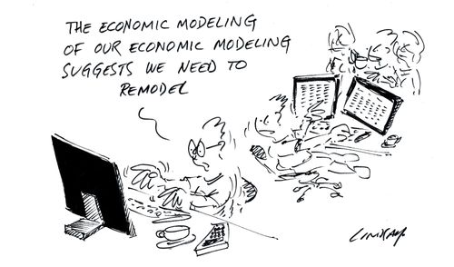 "The economic modeling of our economic modeling suggests we need to remodel...."