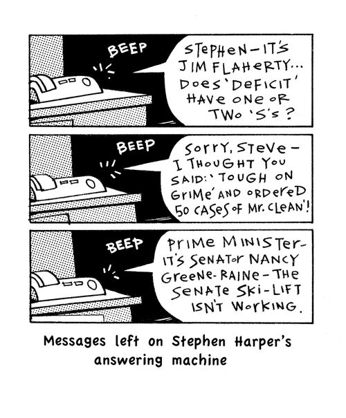 Stephen Harper's answering machine.