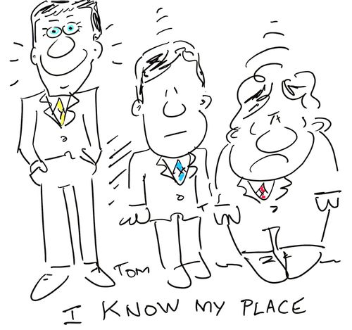 Nick Clegg, David Cameron, Gordon Brown: I know my place...