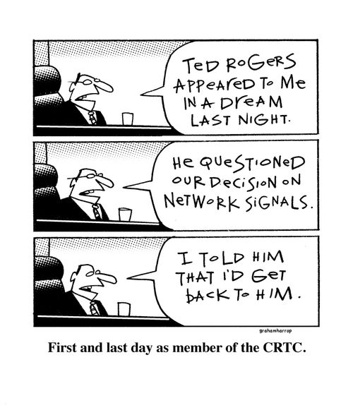 First and last day as member of the CRTC.