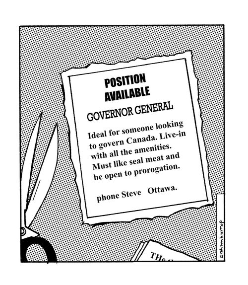 Governor General required in Canada.