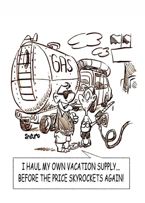 I haul my own vacation supply... Before the price skyrockets again!