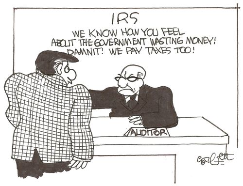 IRS... we know how you feel about the government wasting money!  Damnit!  We pay taxes too!