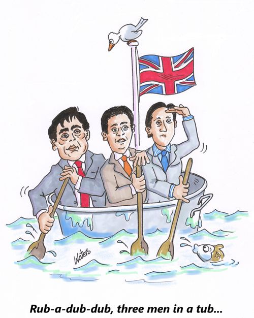 Rub-a-dub-dub, three men in a tub...