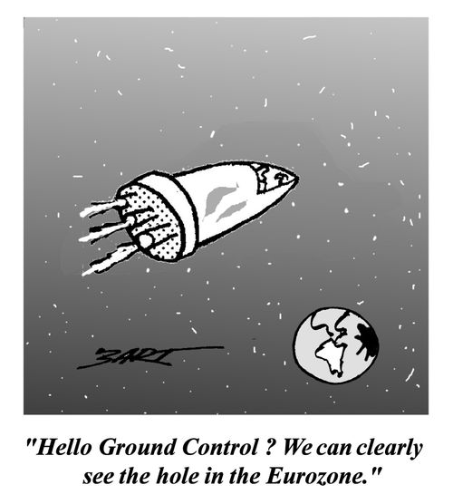 "Hello Ground Control? We can clearly see the hole in the Eurozone."