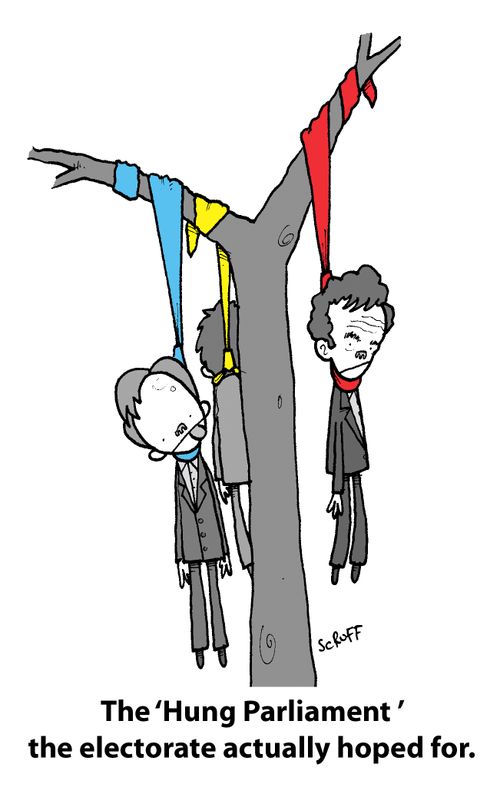The 'Hung Parliament' the electorate actually  hoped for.