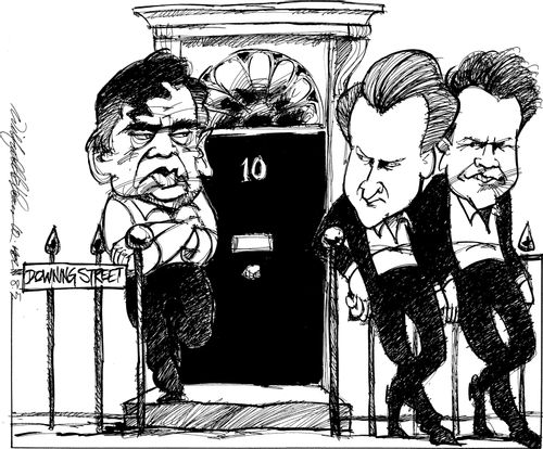 Brown: So you're just hanging around, eh? Cameron: Right, just hangin' 'round...