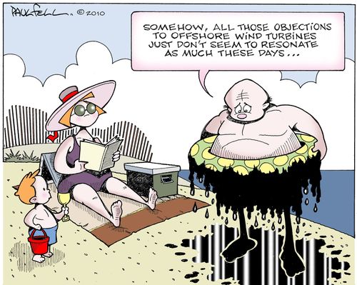 Objections to offshore wind turbines don't seem to resonate as much these days...