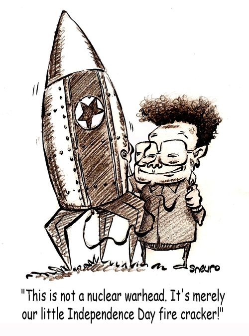 This is not a nuclear warhead. It's merely our little Independance Day fire cracker.