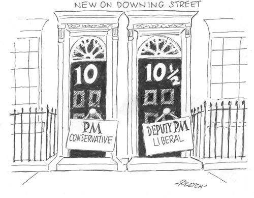 New On Downing Street PM Conservative - Deputy PM Liberal.