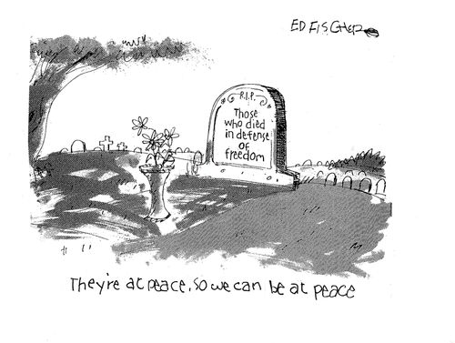 They're at peace, so we can be at peace.
