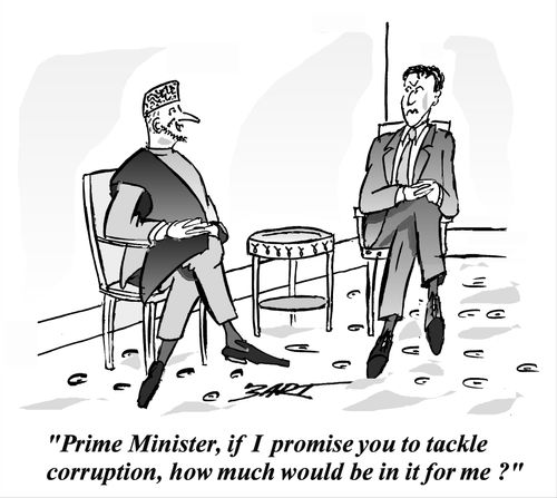 Cameron meets Karzai - If I promise to tackle corruption, how much would be in it for me?