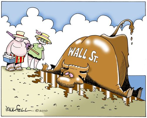 Oil Spill Hits Wall St.