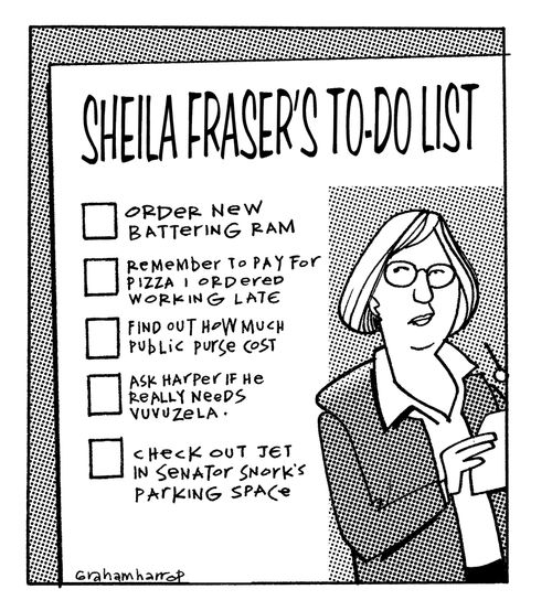 Sheila Fraser's To-Do List.