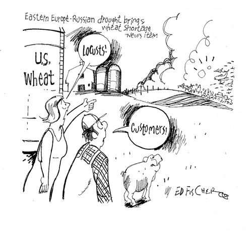 Eastern Europe - Russian drought brings wheat shortage.