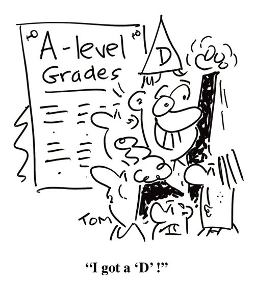 A-level results 19th Aug - 'D' for dunce
