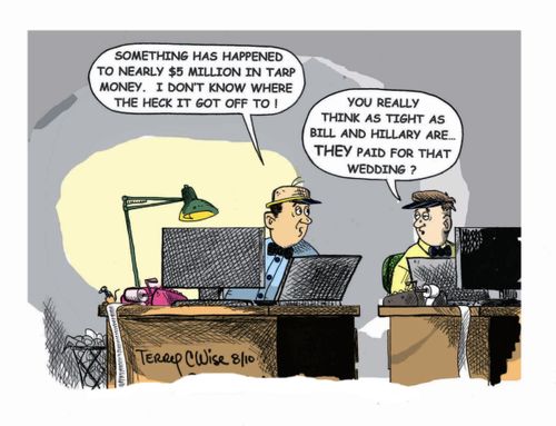 Bill and Hillary pay for the wedding...