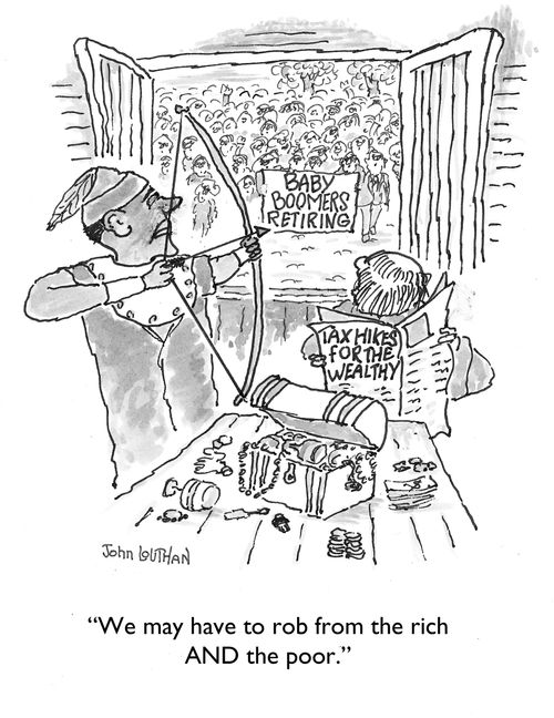 "We may have to rob from the rich AND the poor."