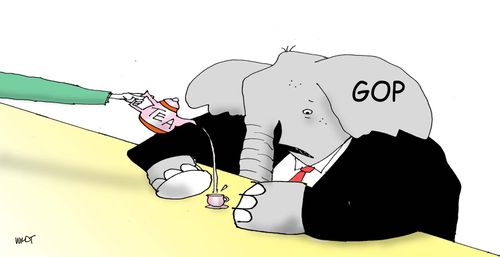 GOP gets unwelcome cup of tea from teabaggers.