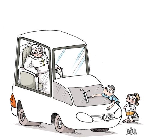 Pope faced poverty in the world