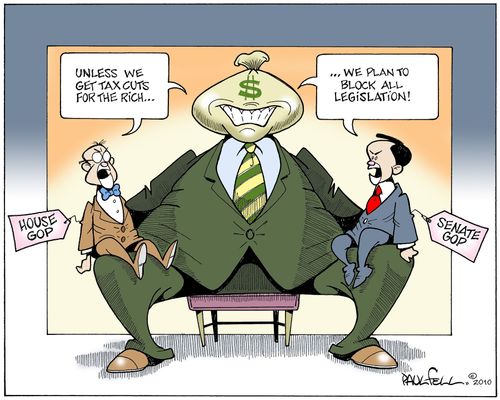 "Unless we get tax cuts for the rich...we plan to block all legislation!"