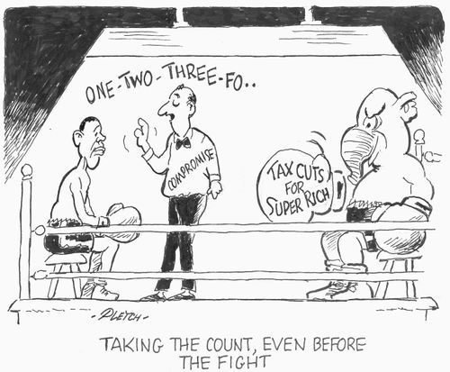 Taking the count,even before the fight