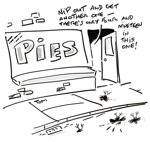Four and twenty blackbirds baked in a pie...