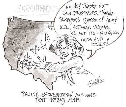 Palin's spokesperson explains about that pesky map.