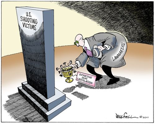 Gun Legislation and the Grave of U.S. Shooting Victims.