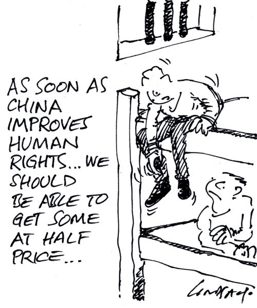 'As soon as China improves human rights we should be able to get some at hafl price...'