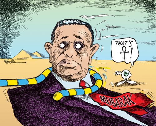Mubarak Hooked
