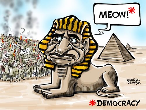 Hosni Mubarak blinks