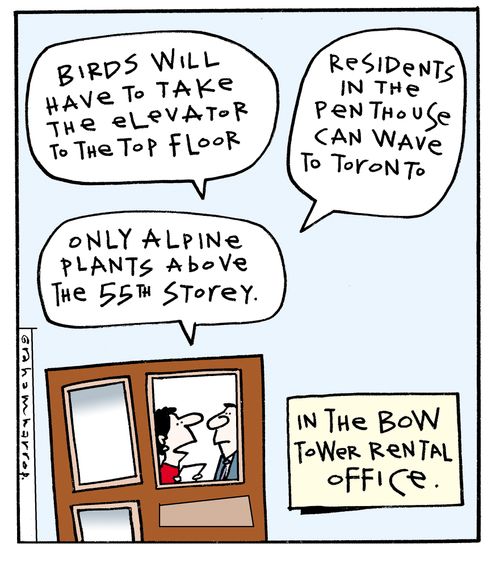 In the Bow Tower rental office