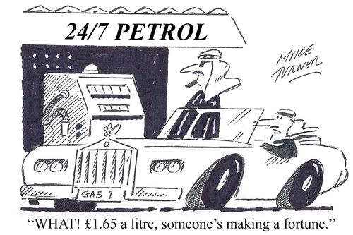 "WHAT?! At £1.65 a litre, someone's making a fortune!"